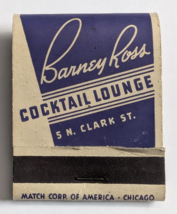 BARNEY ROSS COCKTAIL LOUNGE ADVERTISING MATCHBOOK BAR RESTAURANT VINTAGE... - $11.99