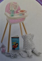 American Girl Little Bitty Baby Layette &amp; High Chair Set 7.75&quot; Nib Doll Not Inc - $54.43