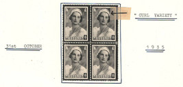 BELGIUM 1935 VF Semi-Postal Mint Hinged on List Block of 4 Sc.#B170 Queen Astrid - £1.44 GBP