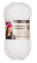 Loops &amp; Threads Impeccable Yarn, Solid, Medium 4, White, 4.5 Oz Skein - £6.26 GBP