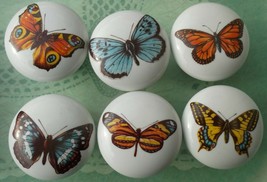 Cabinet Knobs Butterflies Butterfly #7 @Pretty@ (6) Insect - $26.73