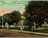 Second Avenue Street View Long Branch NJ New Jersey UNP DB Postcard J6 - $4.90
