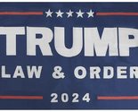 Trump Law &amp; Order 2024 Blue 3x5 3&#39;x5&#39; Premium Quality Heavy Duty Fade Re... - $6.89