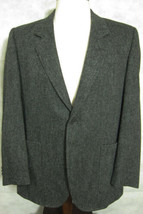 RARE Pierre Samary Champs-Elysees Paris Gray Wool Sport Coat Made in Italy 42R - $134.99