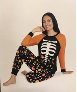 Halloween Women&#39;s Pajama Set - Size Large (12-14) - Glow in the Dark Pan... - $18.21 CAD
