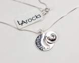 LA Rocks Sterling Silver I Love You To The Moon And Back Signed Pendant ... - $37.61