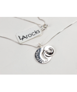 LA Rocks Sterling Silver I Love You To The Moon And Back Signed Pendant ... - £29.47 GBP