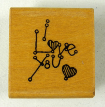 I LoveYou Valentine&#39;s Day Rubber Stamp Greeting Card Expression DOTS C17... - £1.91 GBP