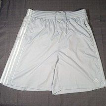 Adidas Climalite Men&#39;s XL 36&quot; Board Shorts Swim Trunks Silver-Gray White... - $17.99