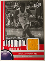 Magic Johnson 2009-10 Greats of the Game Old School Game Used Swatches Card #33  - £31.86 GBP