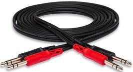 Hosa CSS-202 Dual 1/4&quot; TRS to Dual 1/4&quot; TRS 2 Meters Stereo Interconnect Cable - £11.15 GBP