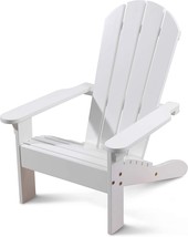 Kidkraft Wooden Adirondack Kids&#39; Outdoor Chair, White Kids&#39; Patio Furniture, - £56.01 GBP