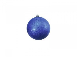 EUROPALMS Decorative Ball 3 7/8in,Blue, Glitter 4x - £8.60 GBP