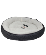 Dog It Hagen Dreamwell Cuddle Bed Round 22&quot; Diameter Gray  White New - £24.49 GBP