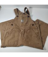 Carhartt 18M Infant Toddler Brown Duck Canvas Bib Overalls 100% Cotton W... - $34.01 CAD