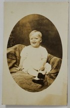 RPPC Young Boy Russell L Warren Cutest Smile c1909 Postcard R2 - £10.96 GBP