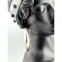 Large Sterling Stamped Silver Half Hoop Earrings - $142.31