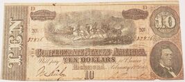 Confederate Note in Extra Fine XF Condition T-68 Seventh Series - $62.95