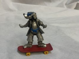 Hudson Pewter Beach Puppy Hound Dog Skateboard Miniature Figurine 1988 #... - £10.60 GBP