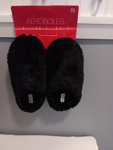 NWT Aerosoles Black Faux Fur Slippers Size XL 9 1/2 - 10 1/2 - £7.81 GBP