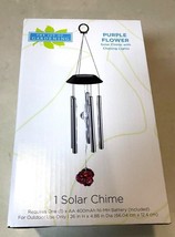 Solar Chime with Chasing Lights Purple Flower By The Joy of Gardening Brand New - £15.87 GBP
