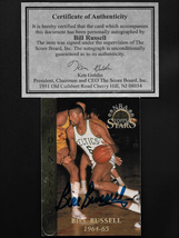 Bill Russell autograph signed 1996 Topps card #90 w/COA &amp; Seal Celtics  - £157.78 GBP
