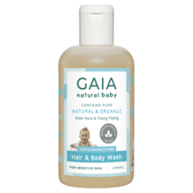 GAIA Natural Baby Hair &amp; Body Wash in the 200mL - £61.65 GBP