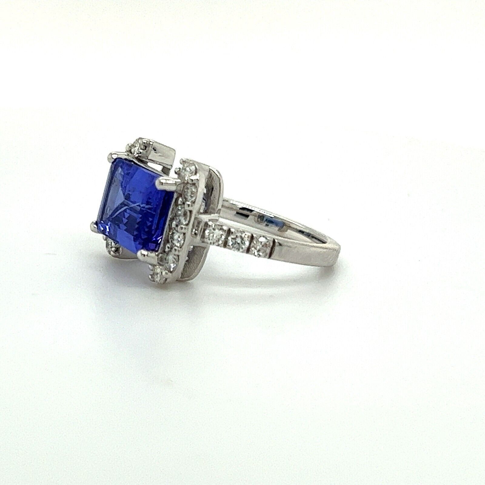 Natural Tanzanite Diamond Ring 6.5 14k W Gold 3.89 TCW Certified $4,790 217841 Item image 3