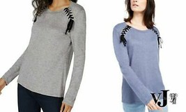 Inc Womens Lace-up Scoop-Neck Top - $25.00