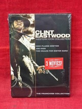 NEW Clint Eastwood Western Icon 3 DVD Box Set High Plains Joe Kidd 2 Mules - £6.18 GBP