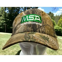 MSA Safety Company Hat Adjustable Camo Green Logo Construction Safety - £10.97 GBP