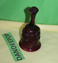 Ruby Red Glass Avon Cape Cod Christmas 1979 Hostess Dinner Bell Valentine - £23.25 GBP