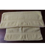 Vintage Dundee Cotton Yellow Bath Hand Towel 2pc Vintage - £13.23 GBP
