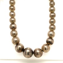 Vintage Signed Sterling SE Silver Balls Beaded Graduated Matinee Necklace 24 1/2 - $193.05