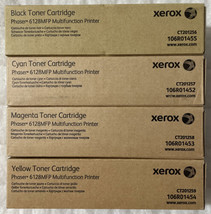 Xerox 106R01455 106R01454 106R01453 106R01452 Phaser 6128MFP Toner Set OEM Boxes - $269.68
