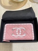 Auth Chanel Matelasse CC Pink White Filigree Wallet Caviar Quilted New In Box! - £783.03 GBP