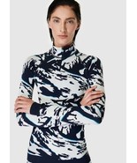 Sweaty Betty Women’s XL (US Size 12) Half Zip Base Layer Top in Blue Peaks - $39.90