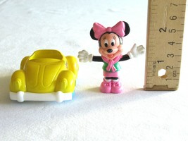Vintage Disney Mickey Mouse Arco Yellow Die Cast Car W/ Minnie instead of Mickey - £7.58 GBP