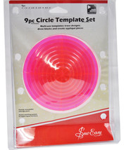 Sew Easy 9 Piece Circle Template Set ERGG06.PNK - $21.95