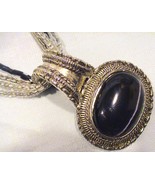 Silver Tone Multi-strand Beaded Amethyst Pendant Fashion Necklace - Appr... - €13,85 EUR