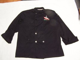 CHEF WORKS Mens Black Kitchen Coat Jacket Size L (WOK HEI FRESH ASIAN) - $12.98