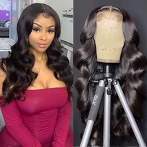 18 Inch Body Wave Closure Wigs Human Hair Body Wave 4?4 Lace Front Wigs Human Ha - £55.70 GBP