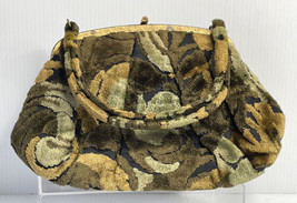 Crown Lewis Floral Tapestry￼ Rare Vintage Handbag Purse SmallTote ￼Made ... - $63.31