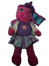 BAB Build A Bear Honey Girl HG Risa Pink Colorful Winter Bunny Rabbit Pl... - $5.86