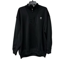 Adidas IP3097 Half Zip Logo Crew Sweatshirts Black White Womens Size L/X... - $896.33 MXN