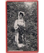 Postcard Beautiful Indian Summer Young Lady In White Gown &amp; Hat 1914 - £7.90 GBP
