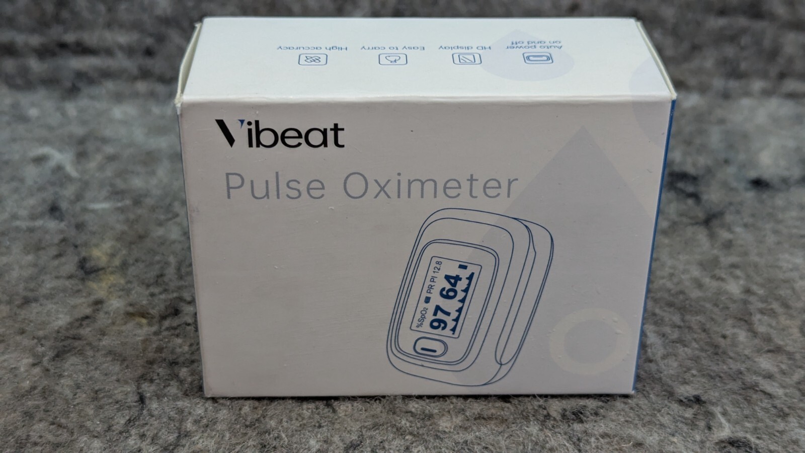 Vibeat Finger Pulse Oximeter w/ Alarm Check SpO2. Heart Rate, Perfusion ... - $4.99