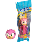 Set of 2 Pez Dispenser &amp; Squishme Sonic the Hedgehog, Pink AMY ROSE Seal... - $370.05 MXN