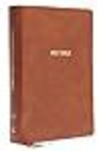 NKJV, Foundation Study Bible, Large Print, Leathersoft, Brown, Red Letter, Thumb - £42.83 GBP