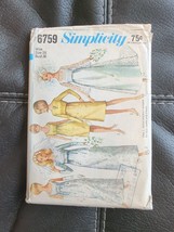 Vintage 1960s Simplicity 6759 Sewing Pattern Size 16 Wedding Dress UNCUT - $14.24